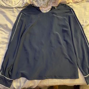 Navy Blue Dress Top